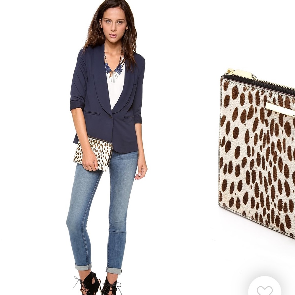 Elizabeth and James Printed Haircalf clutch